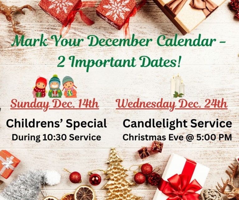 Mark Your December Calendars! (1)