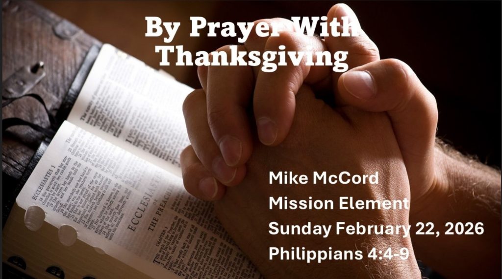 By prayerful Thanksgiving