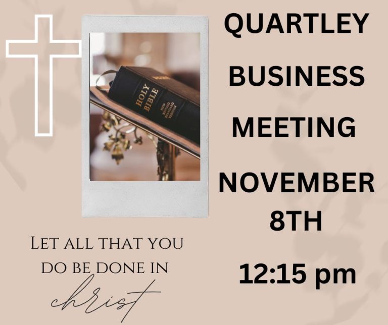 Quartley Business Meeting 110826